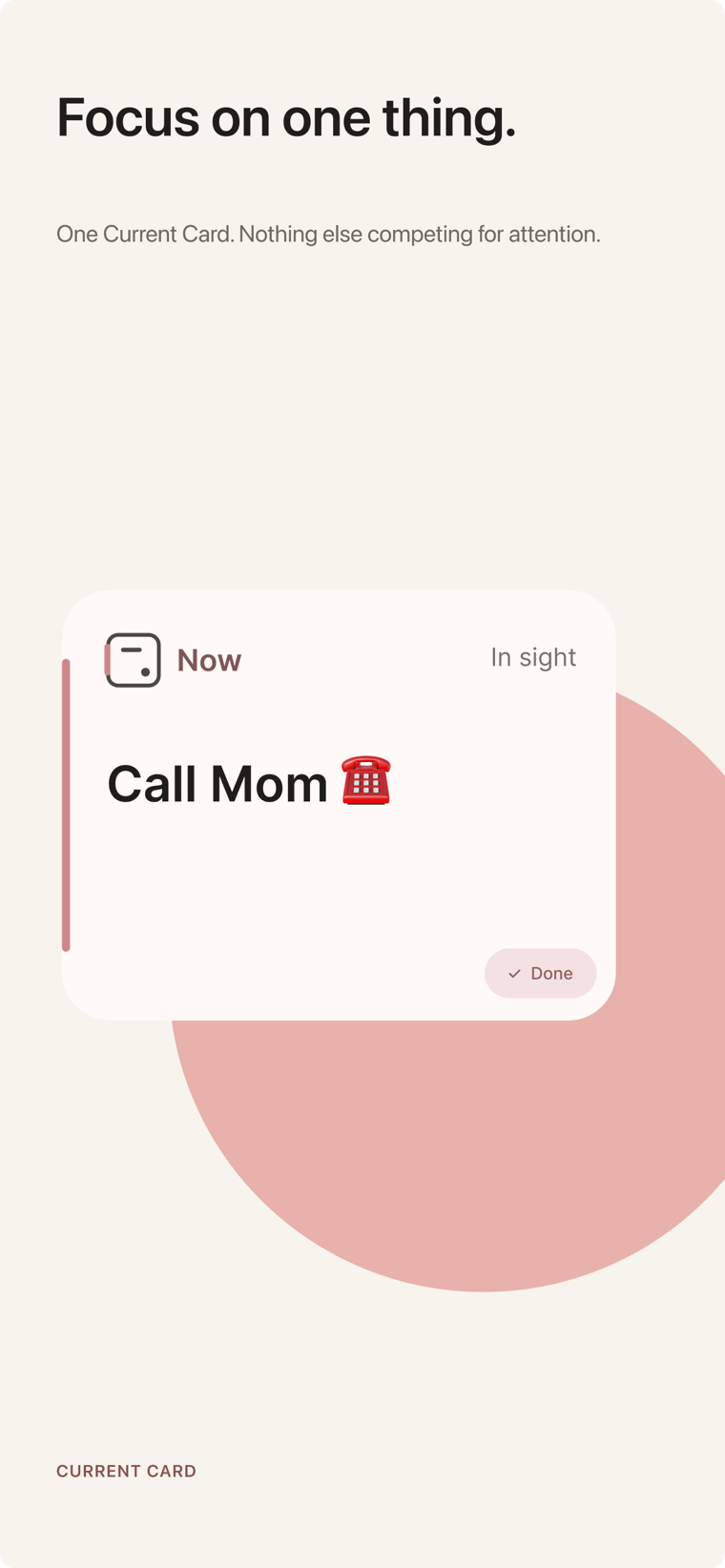 Sakuraのエッジラインを使ったCurrent Cardの一枚カード
