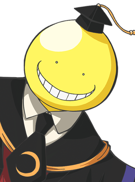 『暗殺教室』公式キャラクター画像で笑う殺せんせー