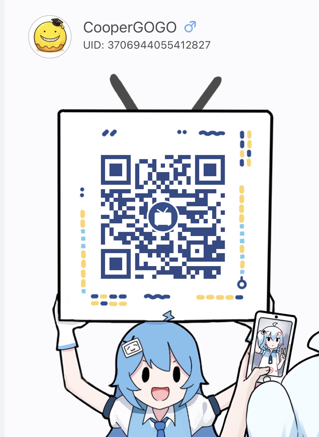 CooperGOGOのBilibiliプロフィールQRコード